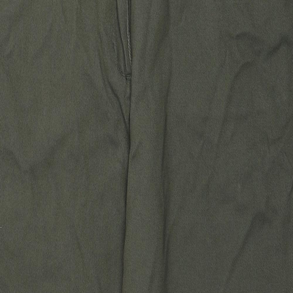 Bonmarché Womens Green Cotton Tapered Jeans Size 20 Regular Zip