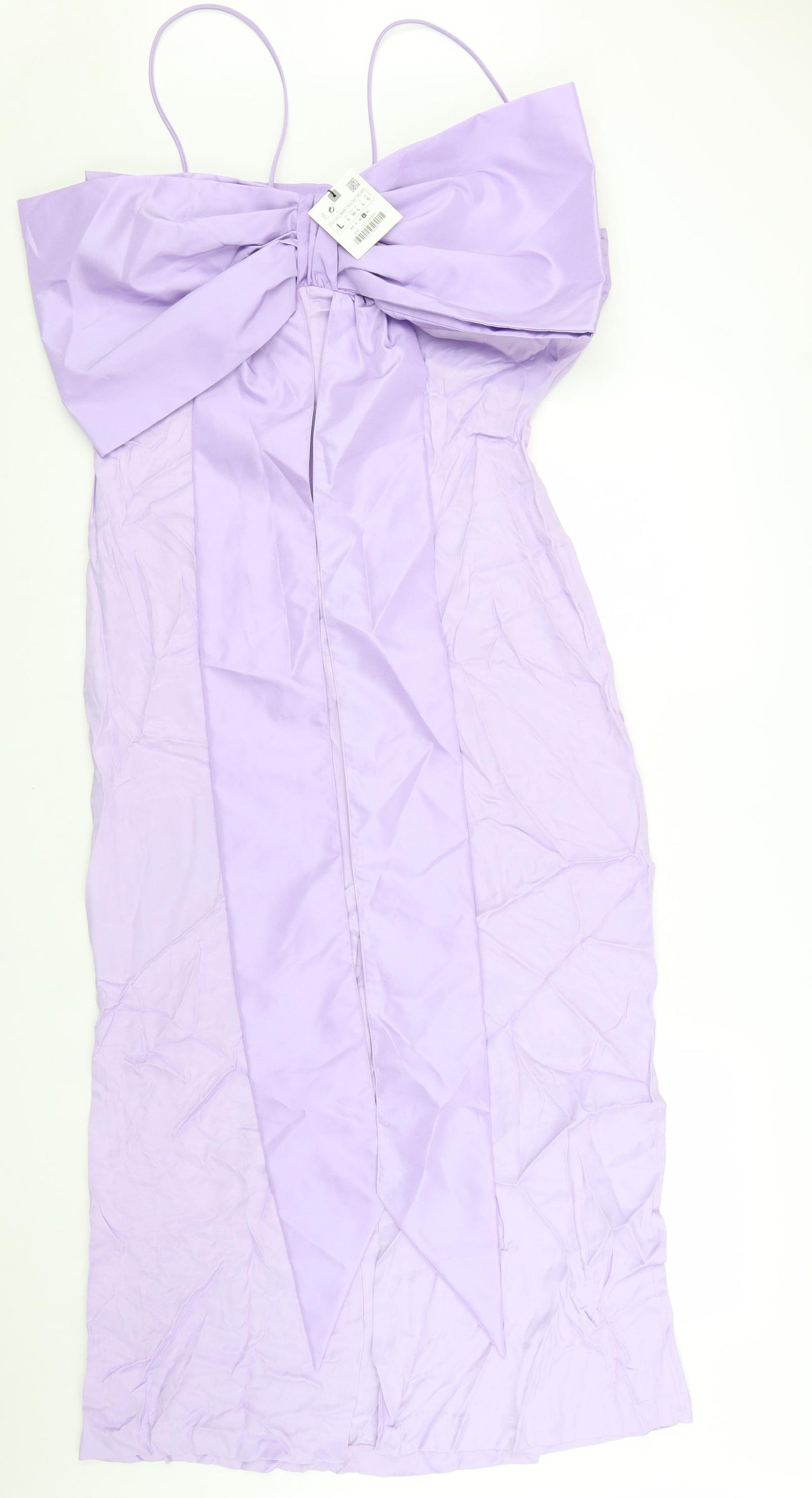 Zara Womens Purple Viscose Sheath Size L Scoop Neck Zip
