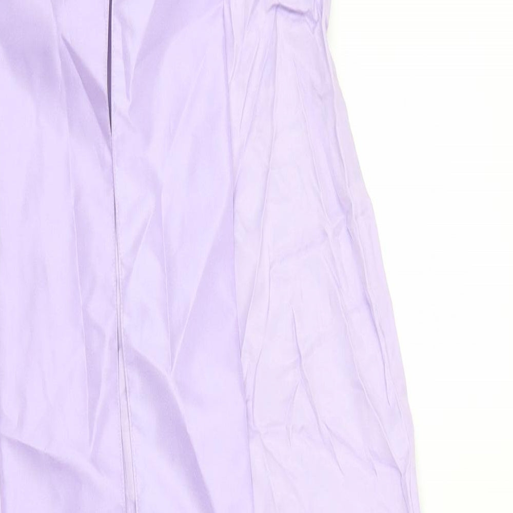 Zara Womens Purple Viscose Sheath Size L Scoop Neck Zip