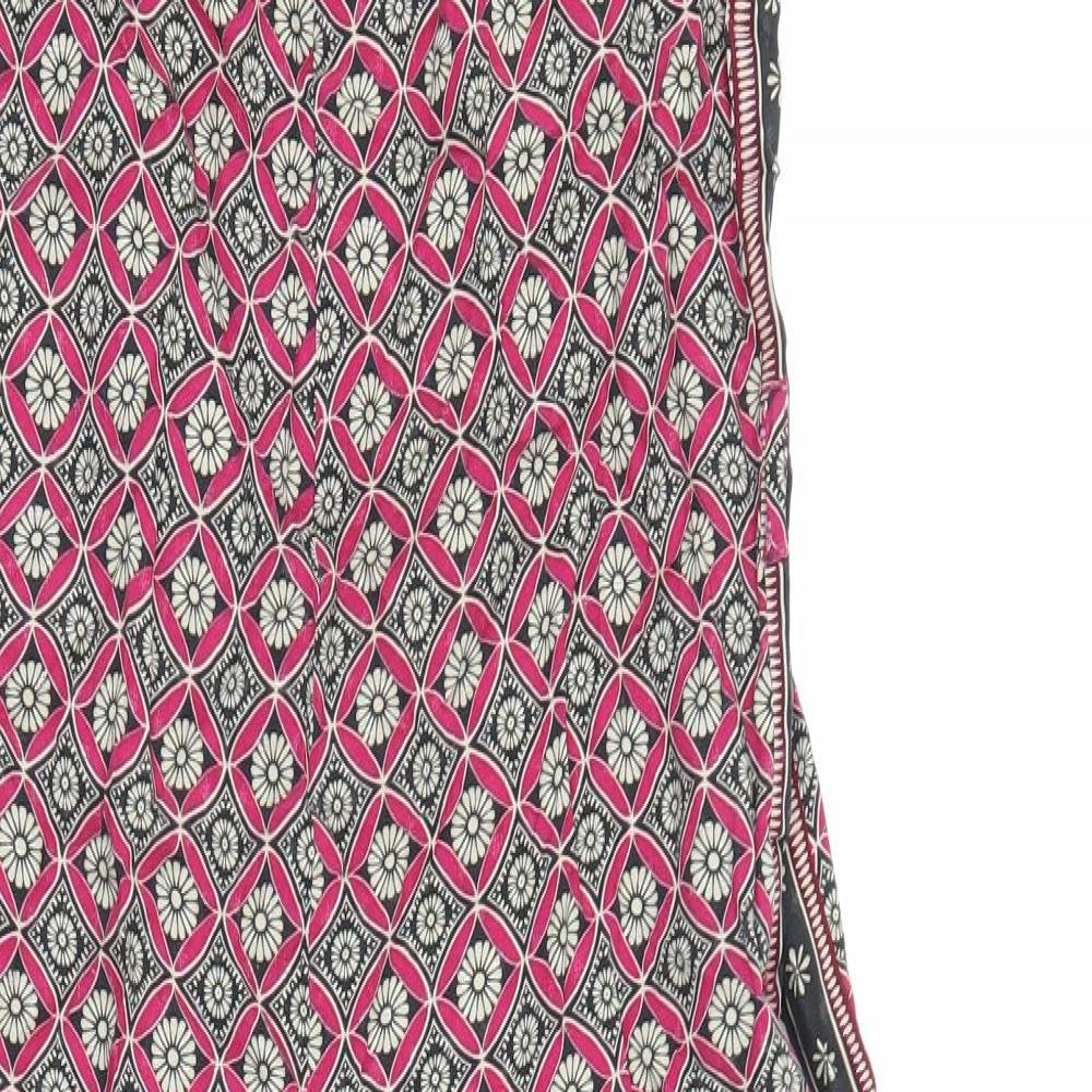 NEXT Womens Red Geometric Viscose Jumpsuit One-Piece Size 8 L6 in Pullover