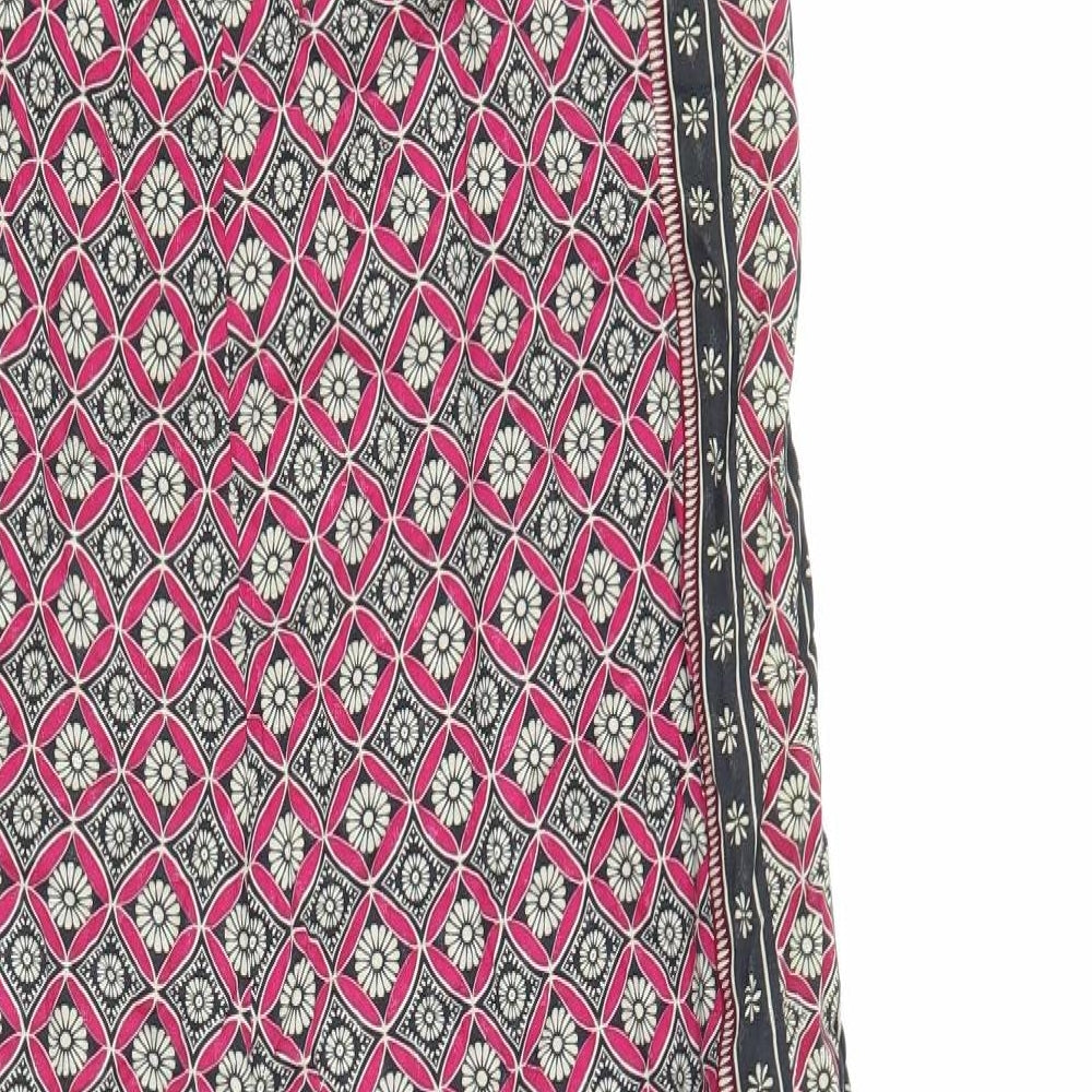 NEXT Womens Red Geometric Viscose Jumpsuit One-Piece Size 8 L6 in Pullover