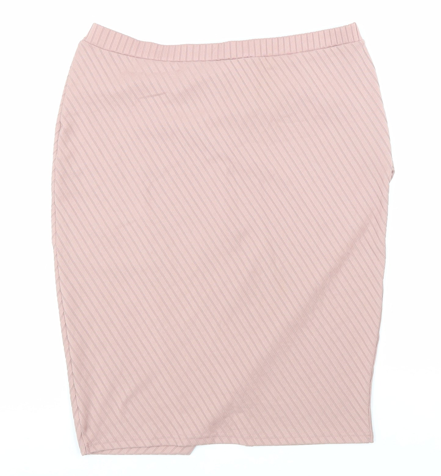 Innocence Womens Pink Polyester Straight & Pencil Skirt Size 14 Hook & Loop