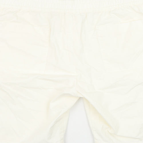 Marks and Spencer Womens White Cotton Chino Shorts Size 2XL Regular Zip