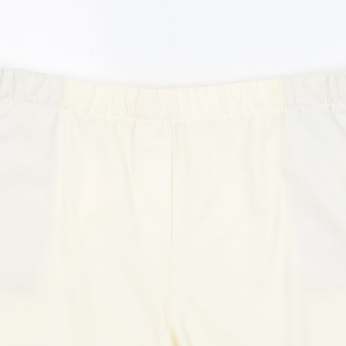 Marks and Spencer Womens Ivory Polyester Sweat Shorts Size 20 Regular Pull On