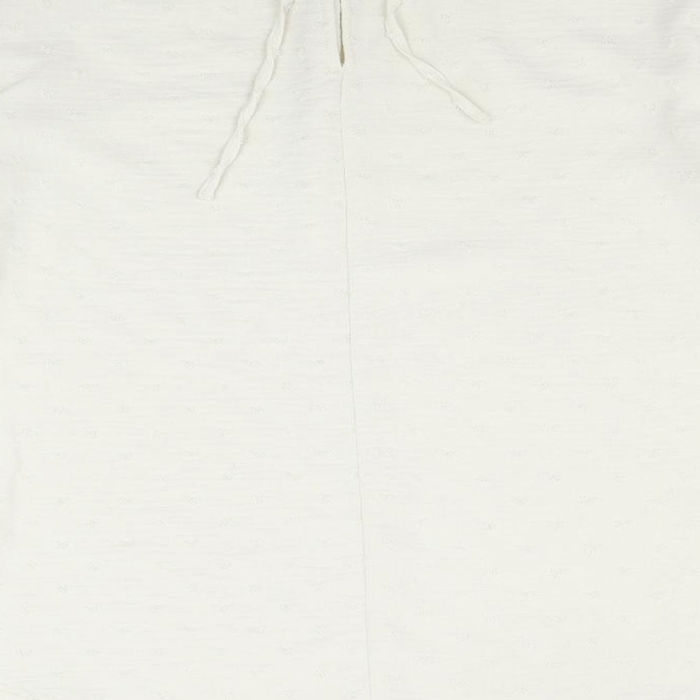 Marks and Spencer Womens Ivory Polyester Basic Blouse Size 6 Round Neck