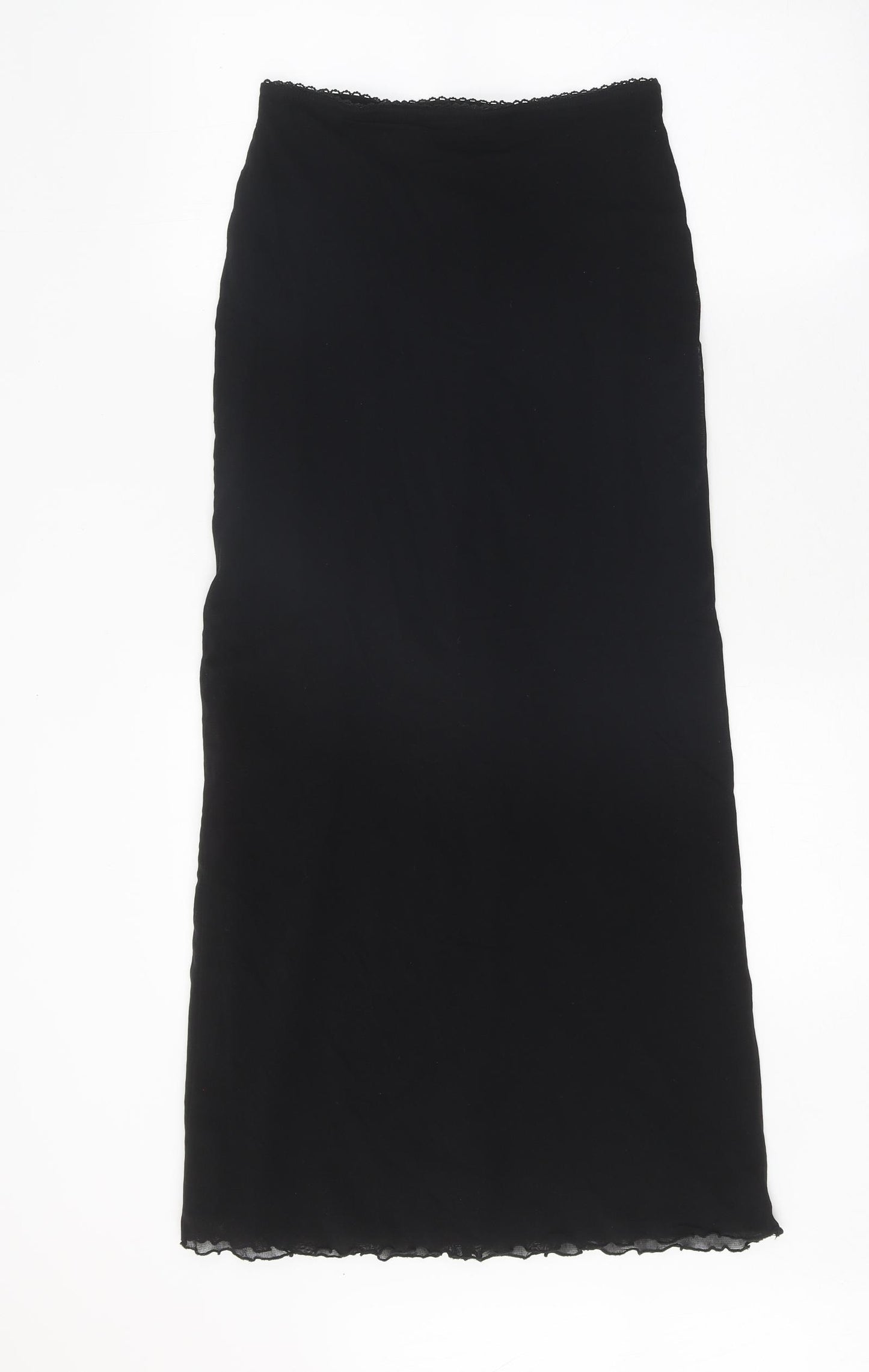 Wallis Womens Black Nylon Straight & Pencil Skirt Size 10