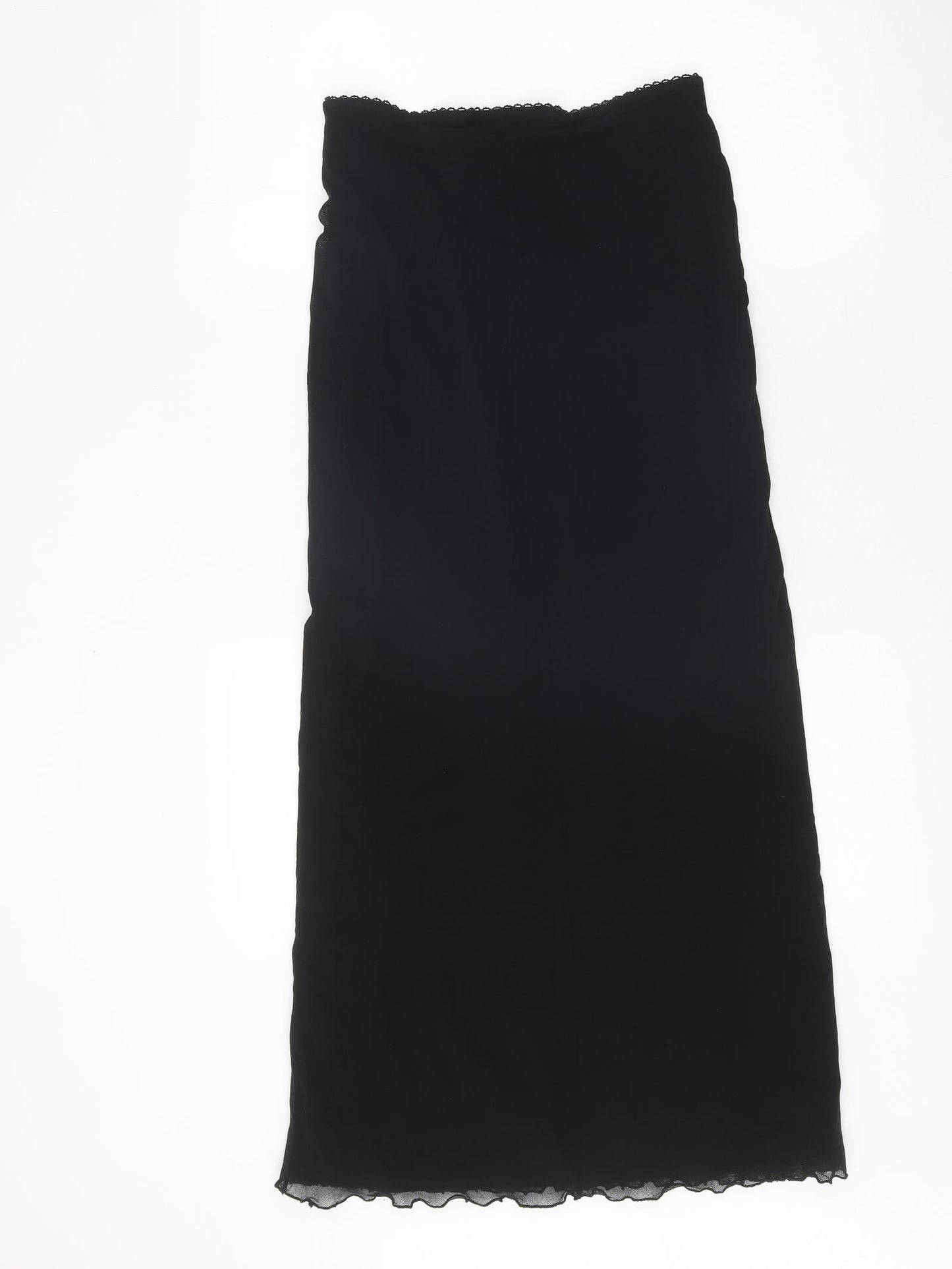 Wallis Womens Black Nylon Straight & Pencil Skirt Size 10