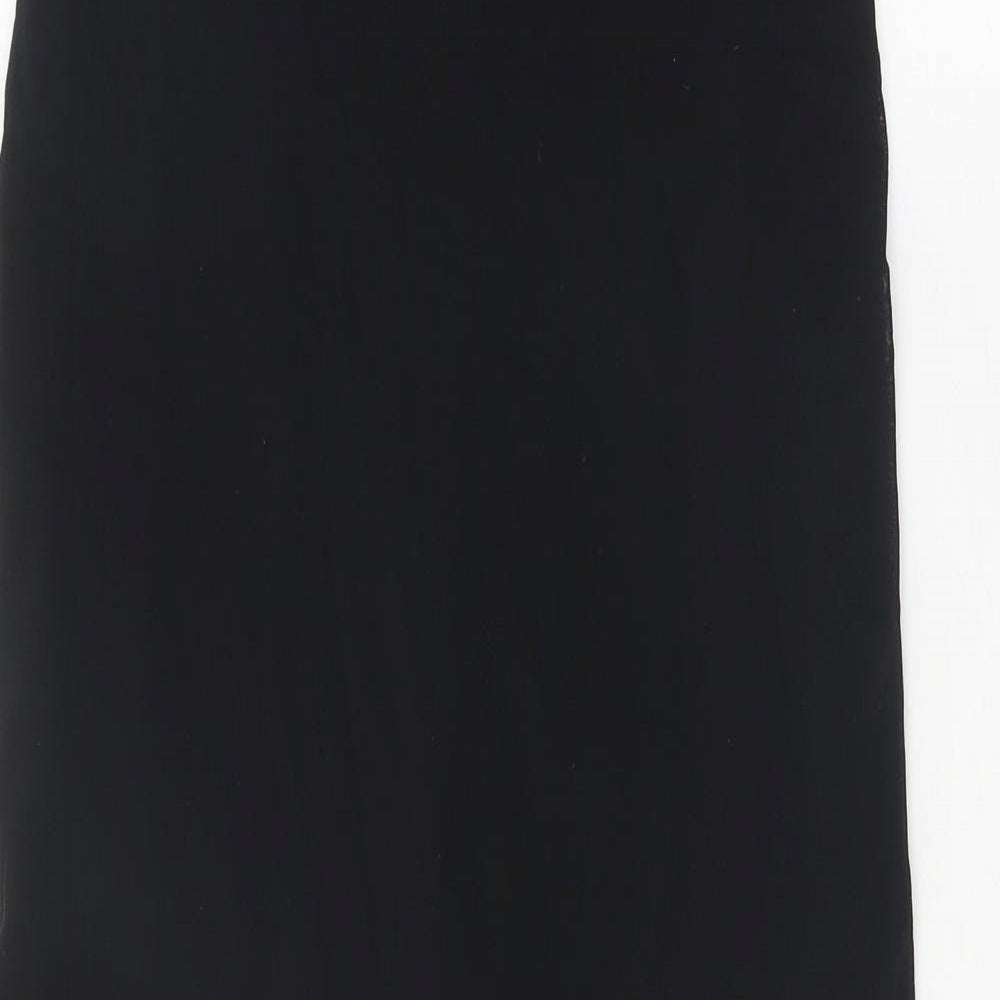 Wallis Womens Black Nylon Straight & Pencil Skirt Size 10