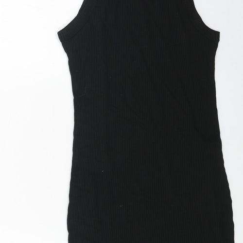 Brave Person Womens Black Cotton Tank Dress Size S Round Neck Pullover - Ribbed