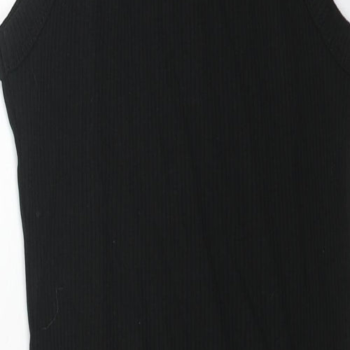 Brave Person Womens Black Cotton Tank Dress Size S Round Neck Pullover - Ribbed