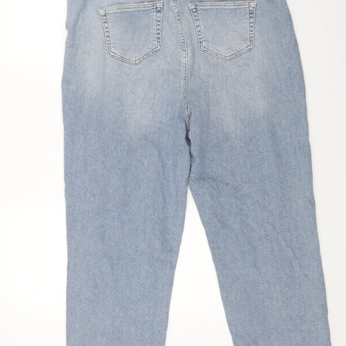 George Womens Blue Cotton Straight Jeans Size 20 L25 in Regular Button