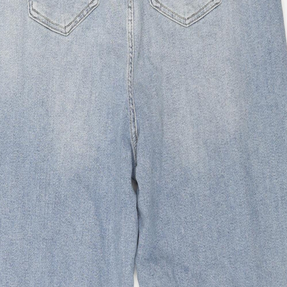 George Womens Blue Cotton Straight Jeans Size 20 L25 in Regular Button