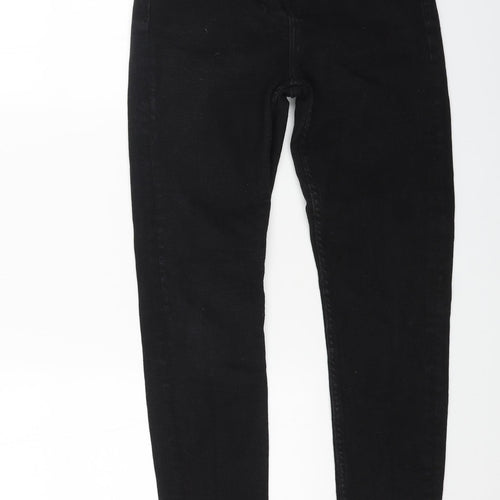 Reverse Womens Black Cotton Skinny Jeans Size 12 L27 in Regular Button
