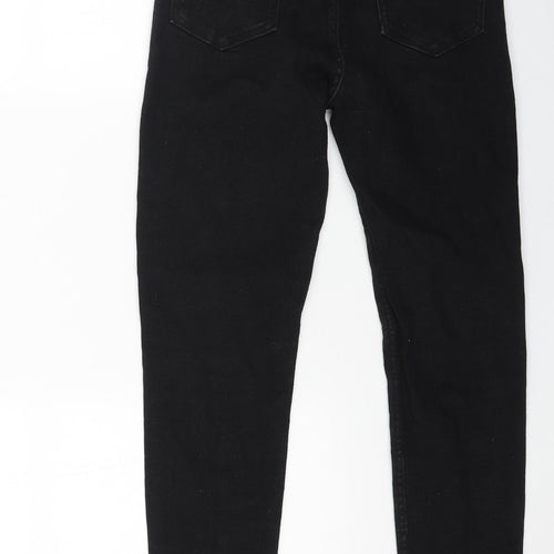 Reverse Womens Black Cotton Skinny Jeans Size 12 L27 in Regular Button