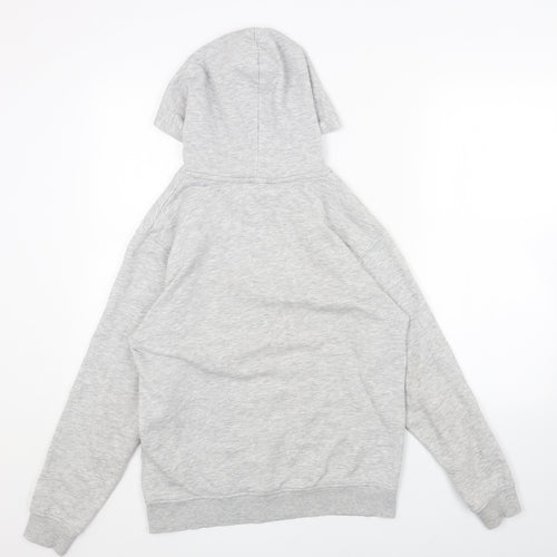 H&M Girls Grey Cotton Pullover Hoodie Size 12-13 Years Pullover