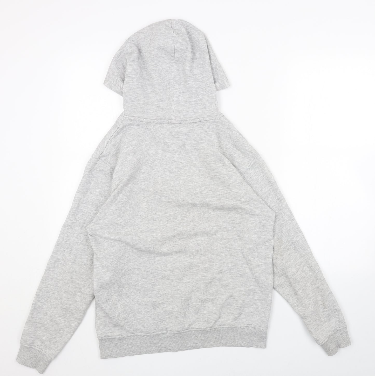 H&M Girls Grey Cotton Pullover Hoodie Size 12-13 Years Pullover