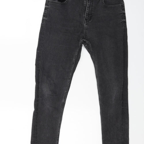 Marks and Spencer Womens Beige Cotton Skinny Jeans Size 10 L26 in Regular Button