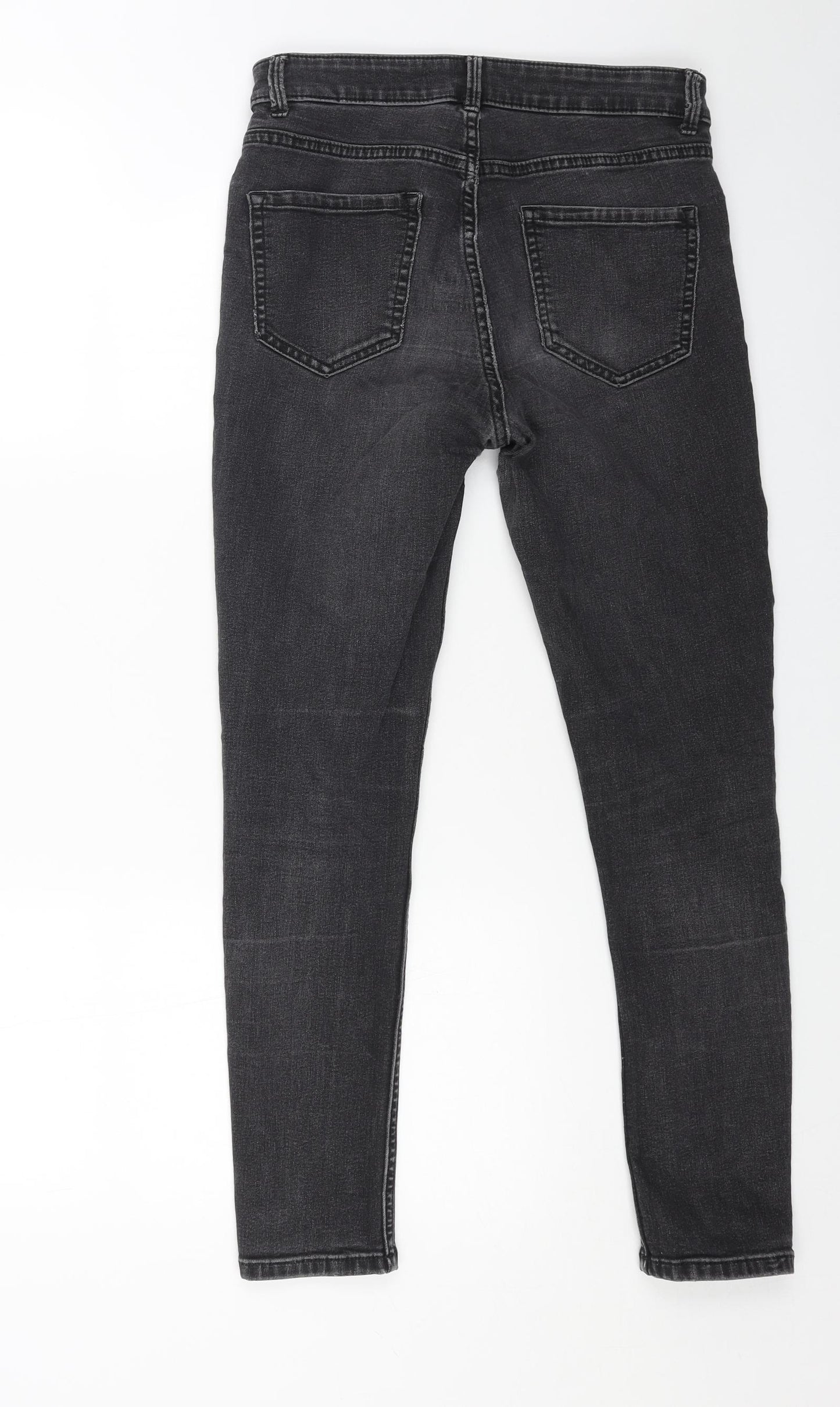 Marks and Spencer Womens Beige Cotton Skinny Jeans Size 10 L26 in Regular Button