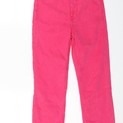 Marks and Spencer Womens Pink Cotton Skinny Jeans Size 6 L21 in Regular Button