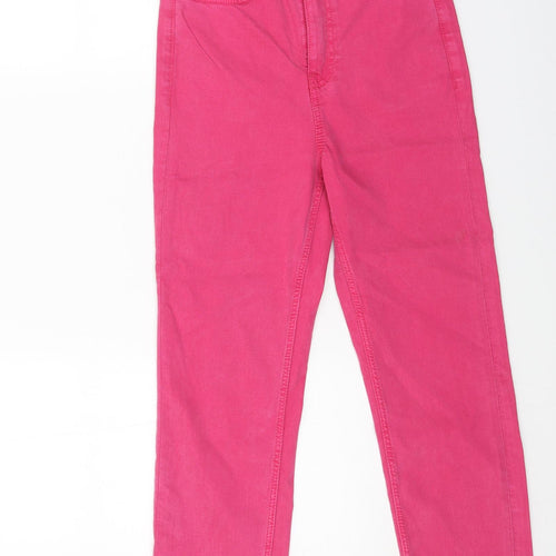 Marks and Spencer Womens Pink Cotton Skinny Jeans Size 6 L21 in Regular Button