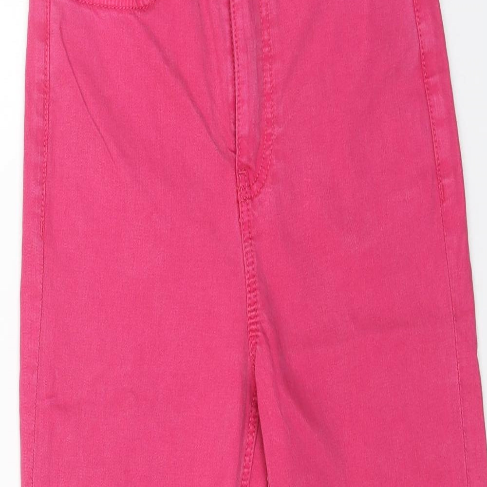 Marks and Spencer Womens Pink Cotton Skinny Jeans Size 6 L21 in Regular Button