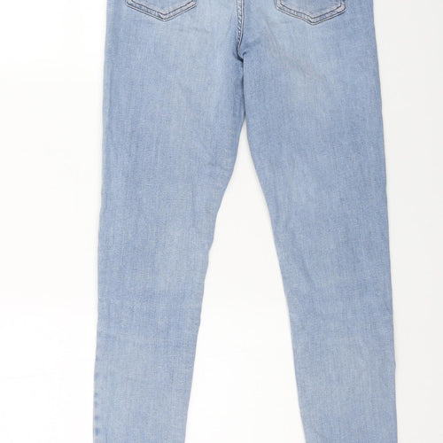Principles Womens Blue Cotton Skinny Jeans Size 12 L28 in Regular Button