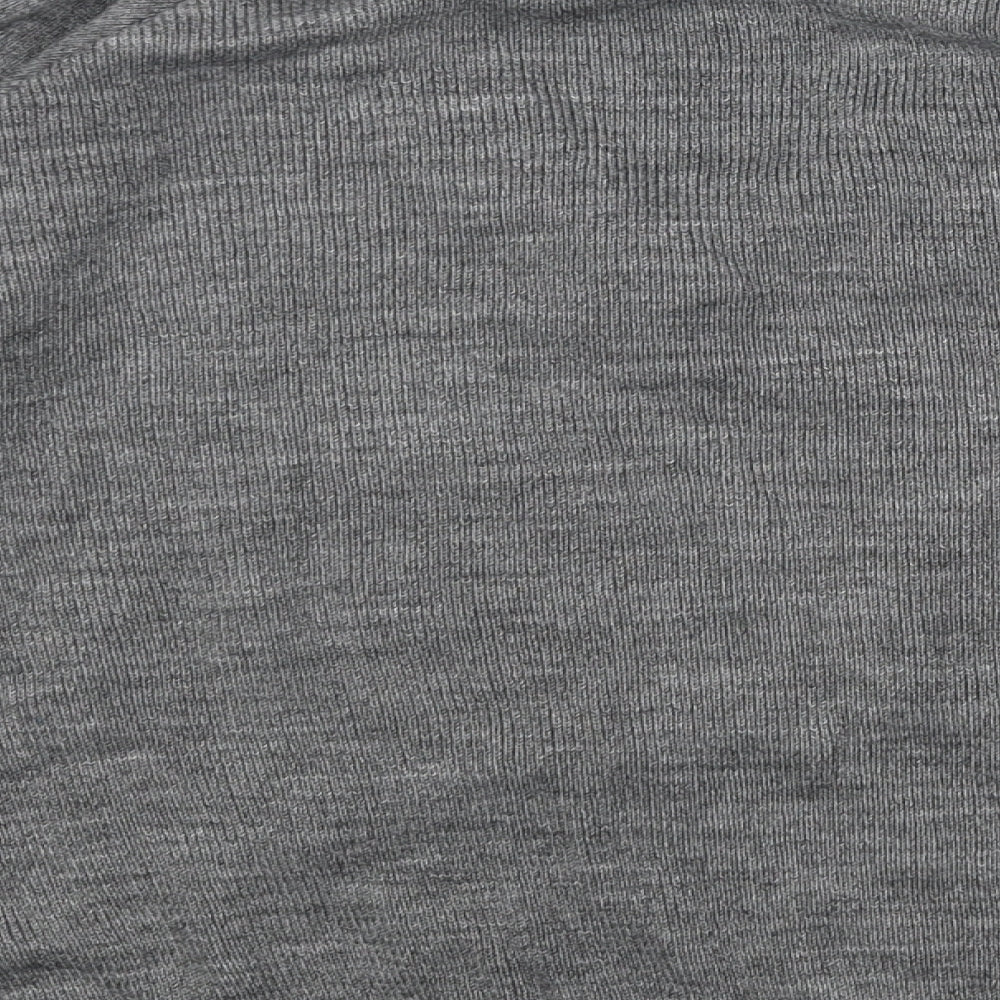 Preworn Boys Grey V-Neck Acrylic Pullover Jumper Size 12 Years Pullover