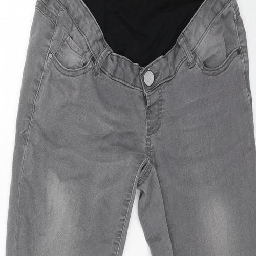 Blooming Marvellous Womens Grey Cotton Jegging Jeans Size 10 L28 in Regular Button