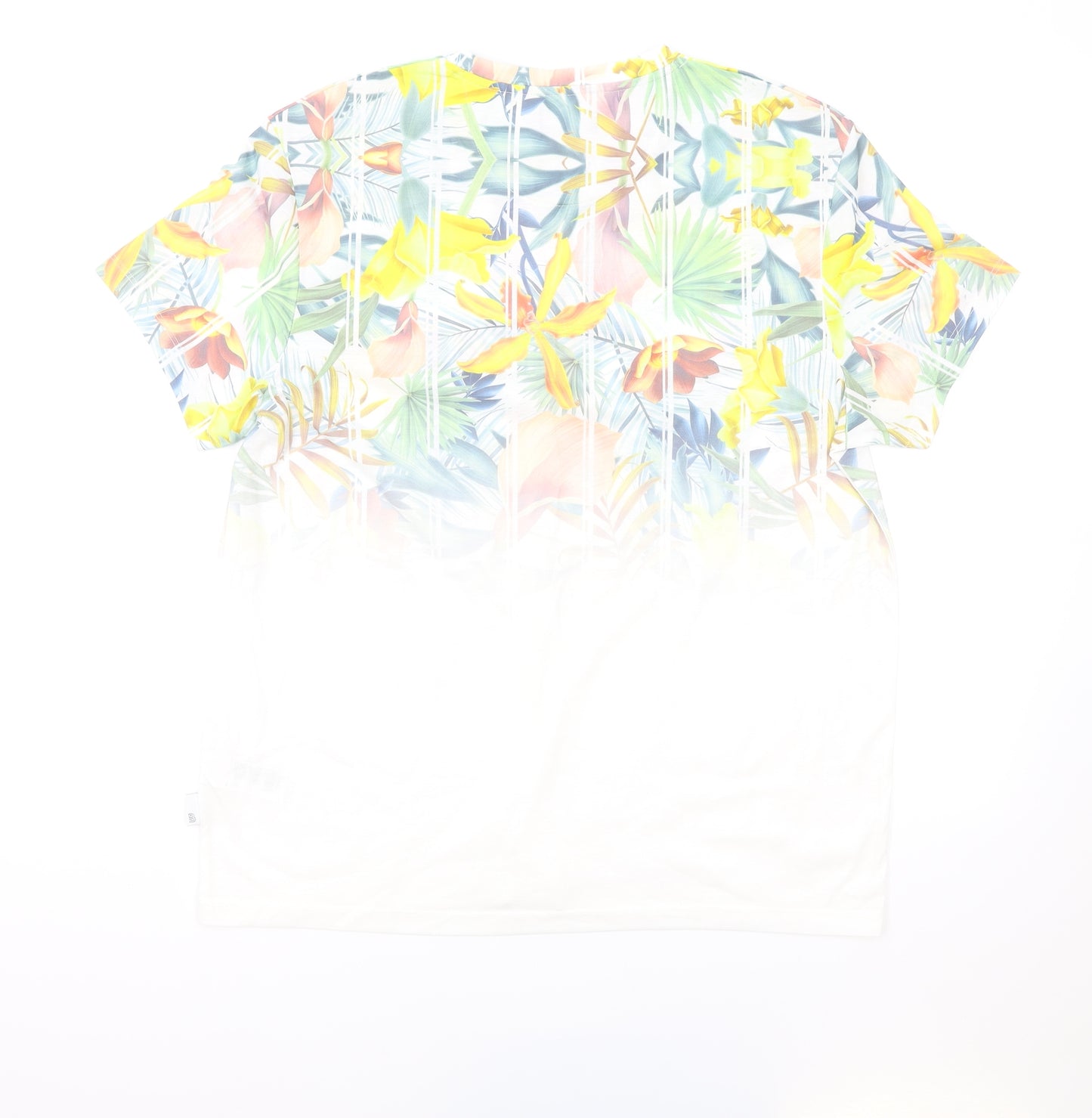 Burton Mens White Polyester T-Shirt Size L Round Neck