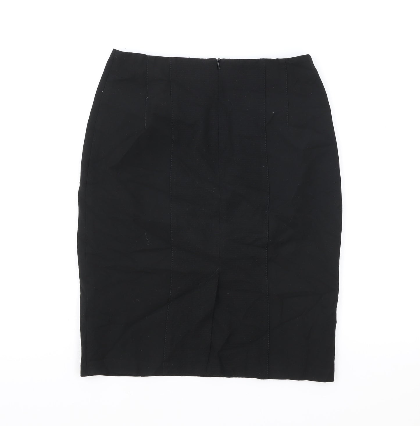 Oasis Womens Black Polyester Straight & Pencil Skirt Size 8 Zip