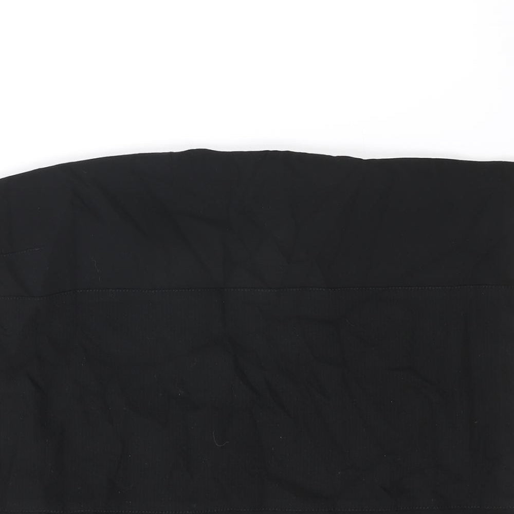Oasis Womens Black Polyester Straight & Pencil Skirt Size 8 Zip