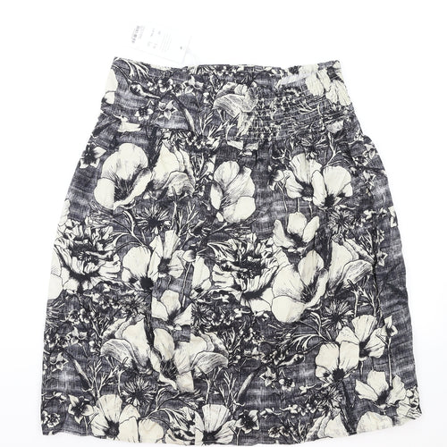 Thought Womens Blue Floral Cotton Straight & Pencil Skirt Size L