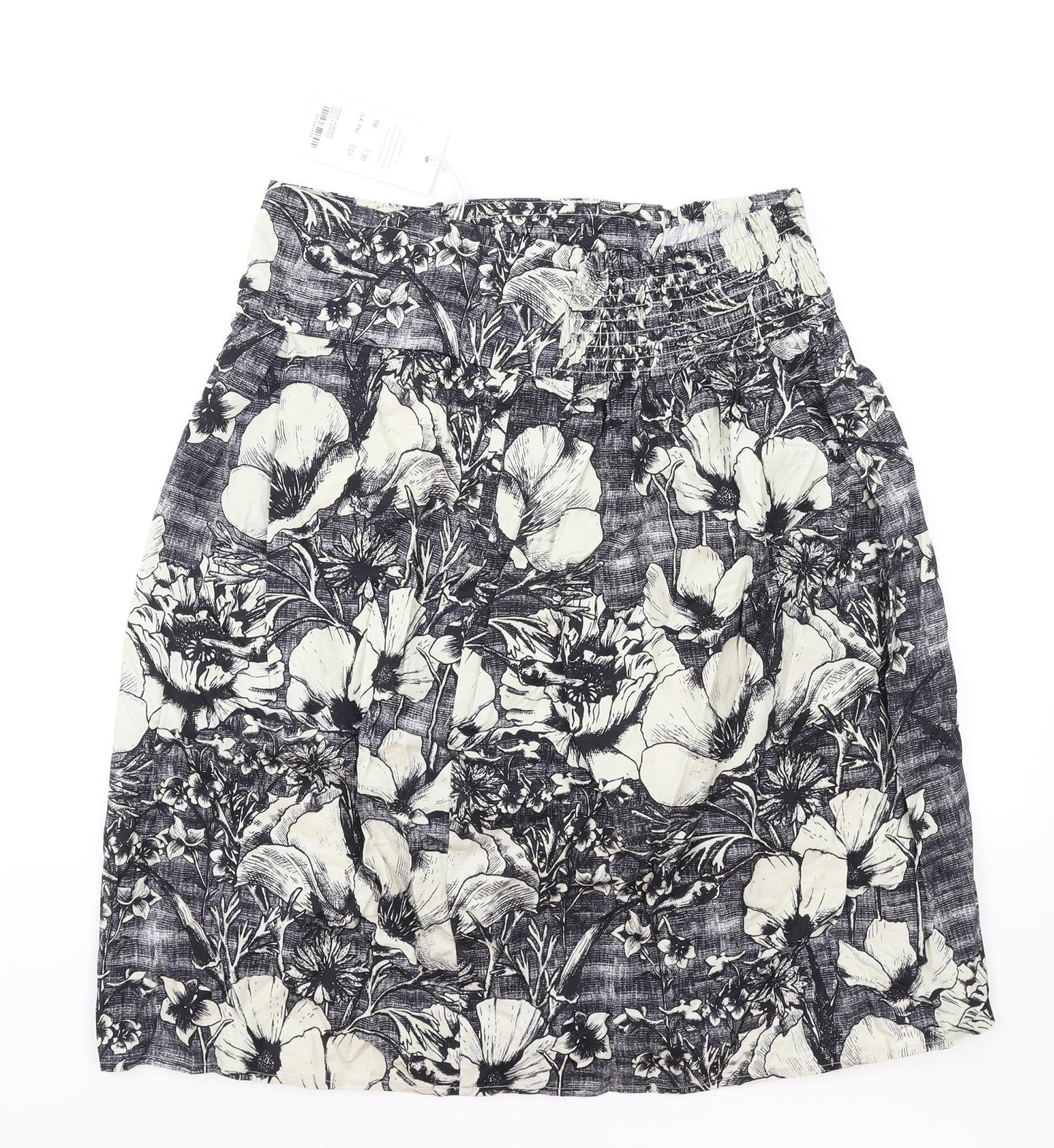 Thought Womens Blue Floral Cotton Straight & Pencil Skirt Size L
