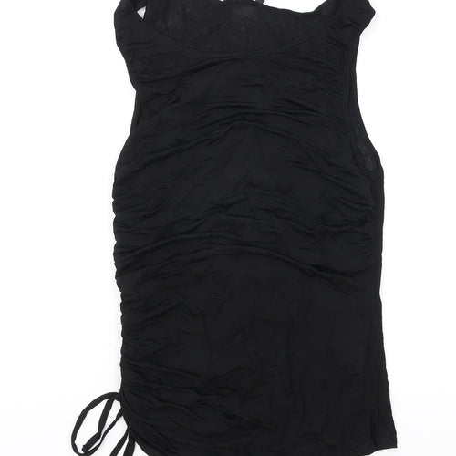 H&M Womens Black Polyester Tunic Tank Size S Round Neck
