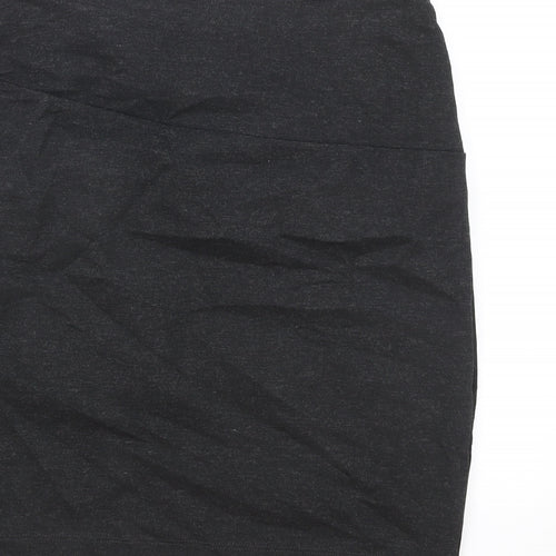 French Connection Womens Grey Viscose Straight & Pencil Skirt Size 10 Zip