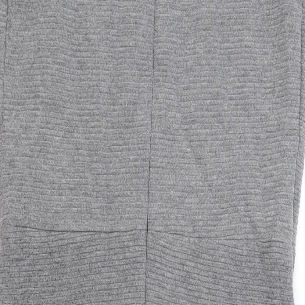 TU Womens Grey Polyester Pencil Dress Size 8 Boat Neck Zip