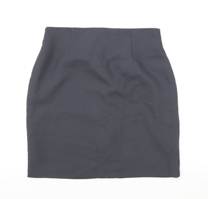 Beechers Brook Womens Grey Polyester Straight & Pencil Skirt Size 12 Zip