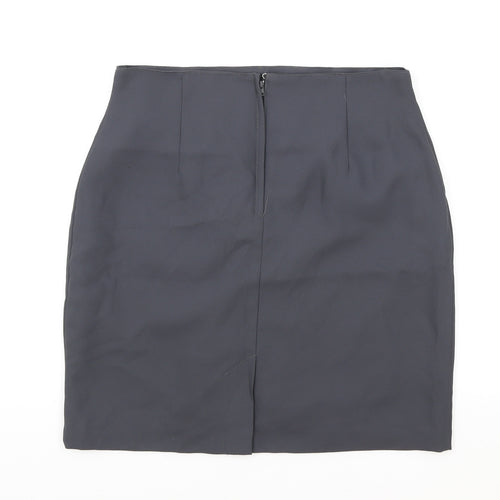 Beechers Brook Womens Grey Polyester Straight & Pencil Skirt Size 12 Zip