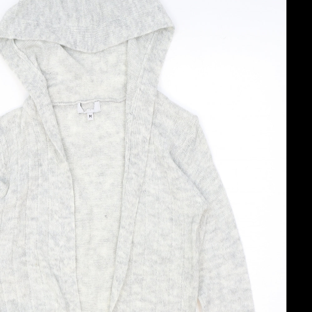 Preworn Womens Grey V-Neck Acrylic Cardigan Jumper Size M