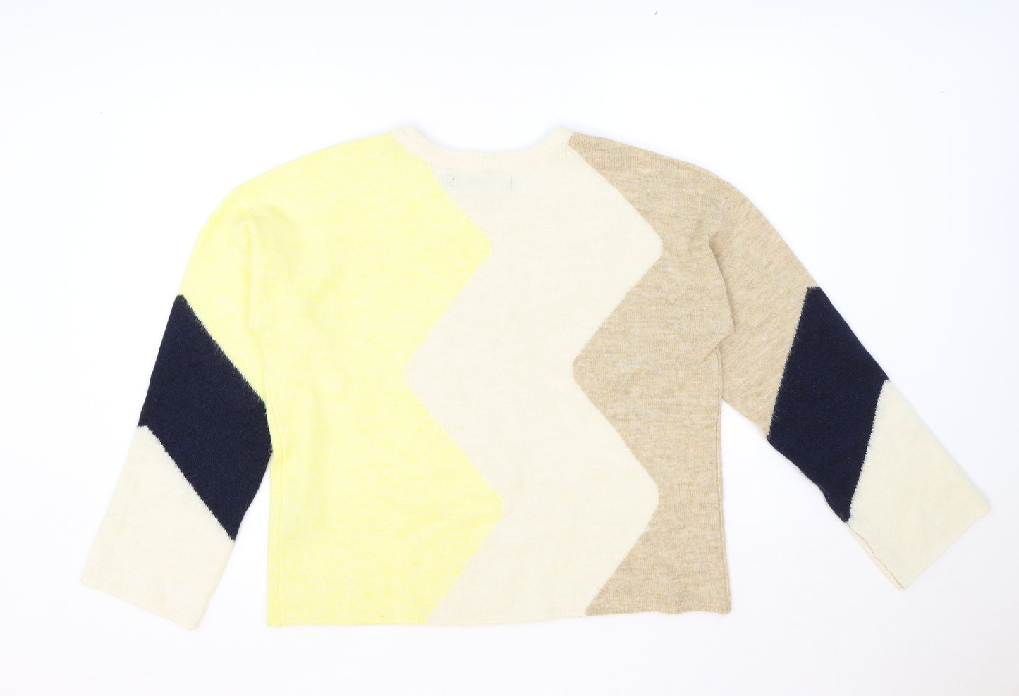 Vera Moda Womens Beige Round Neck Polyester Pullover Jumper Size M