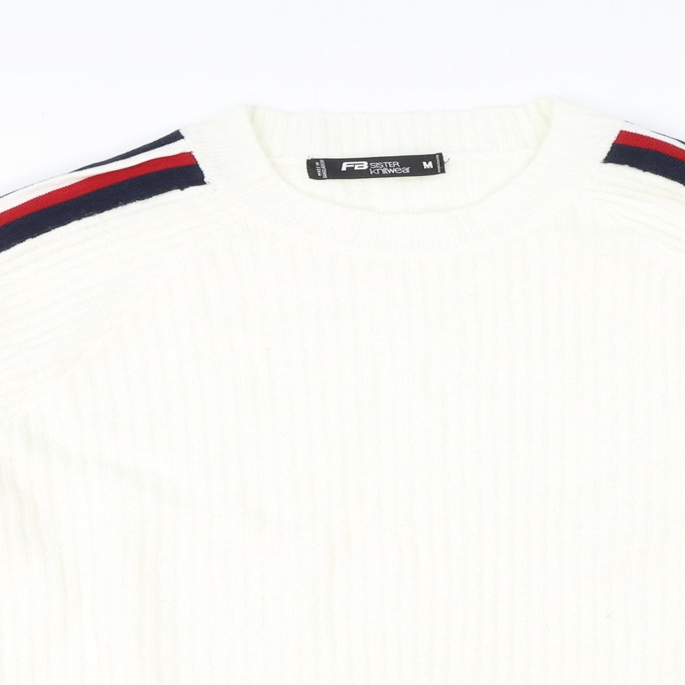 FB Sister Womens Ivory Polyester Pullover Sweatshirt Size M Pullover