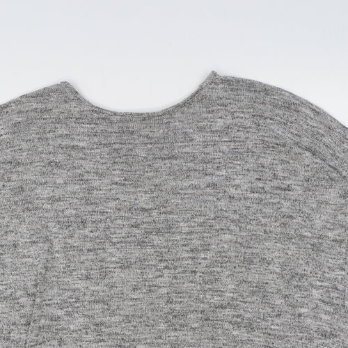 New Look Womens Grey Round Neck Viscose Pullover Jumper Size S