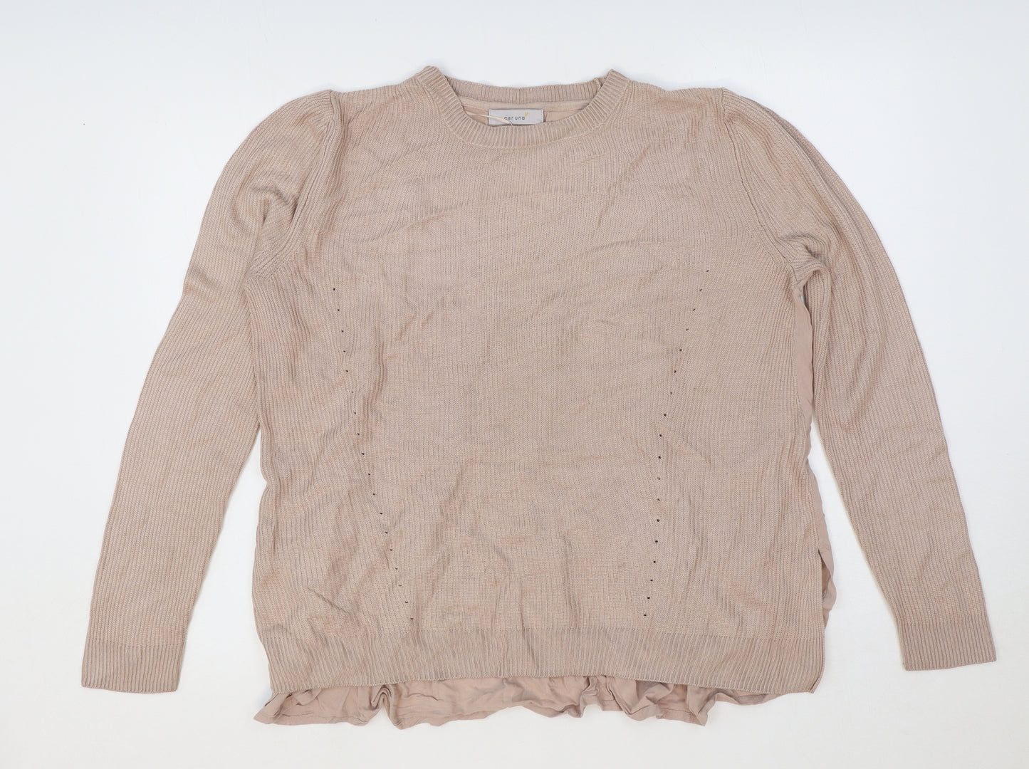 Marks and Spencer Womens Pink Viscose Basic T-Shirt Size 14 Round Neck