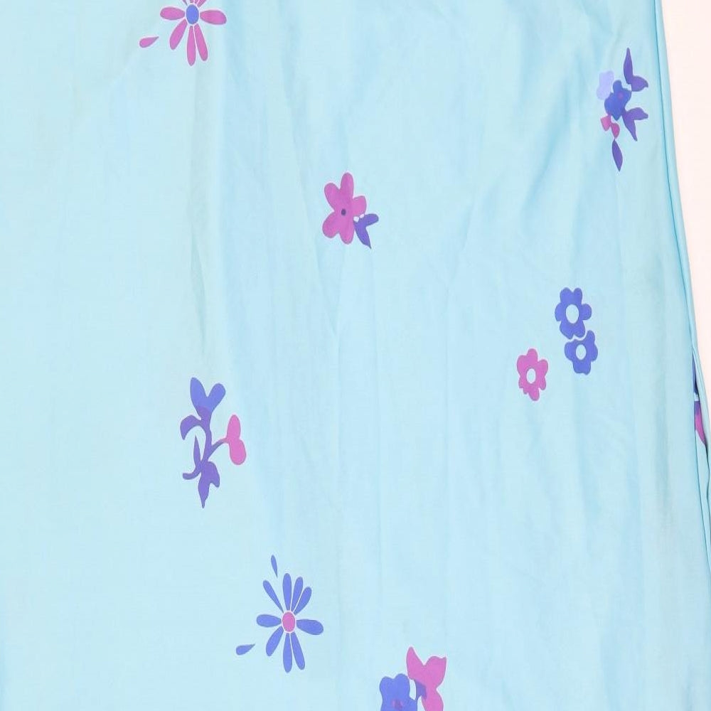 Pive & natural Womens Blue Floral Polyester Top Dress Size S