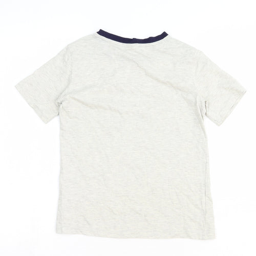 Sovereign Code Boys Grey Cotton Pullover T-Shirt Size 7 Years Round Neck Pullover - T Rex