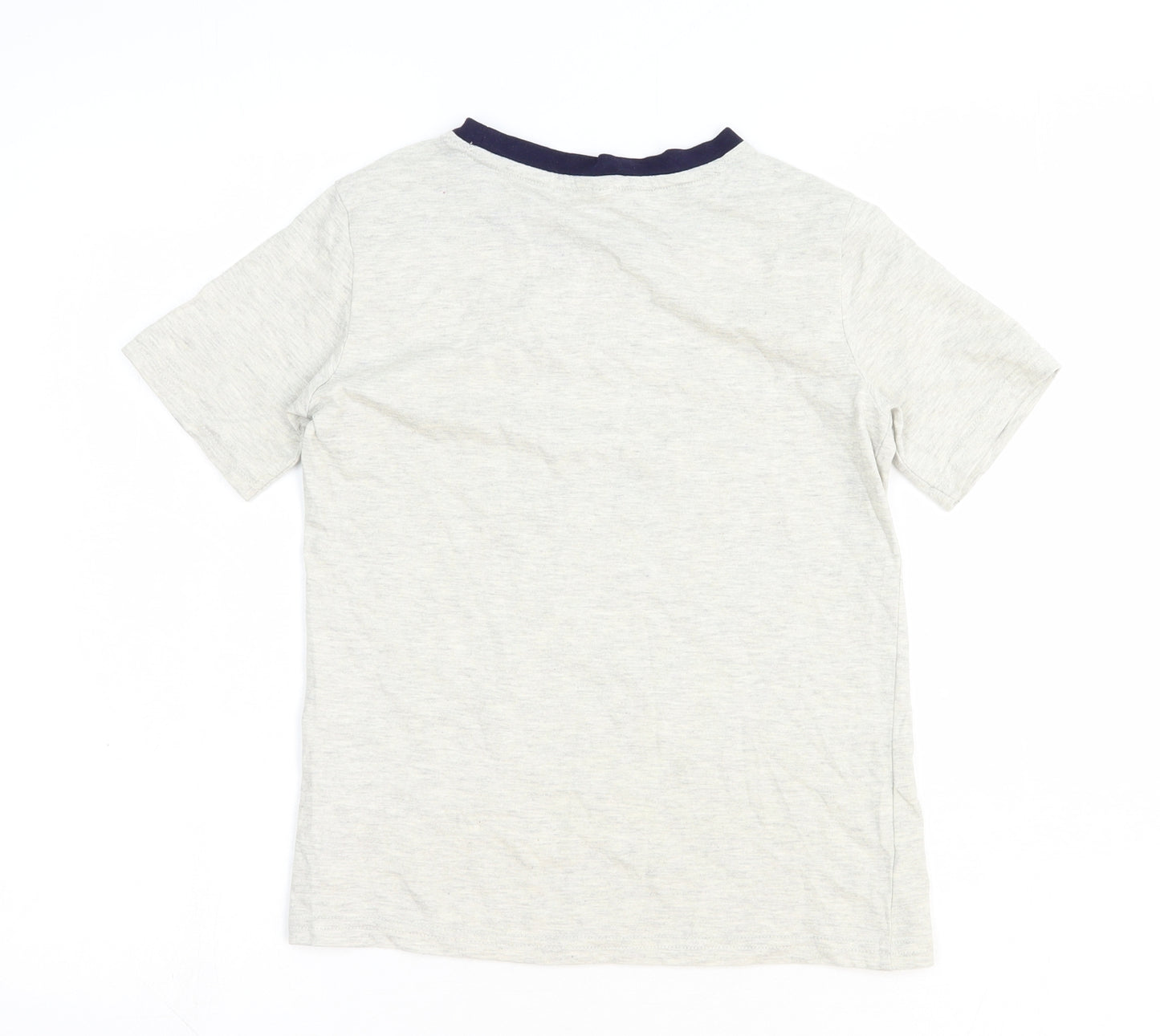 Sovereign Code Boys Grey Cotton Pullover T-Shirt Size 7 Years Round Neck Pullover - T Rex