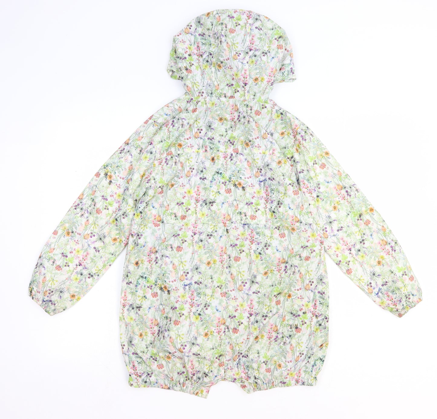 NEXT Girls Multicoloured Geometric Rain Coat Coat Size 8 Years Zip