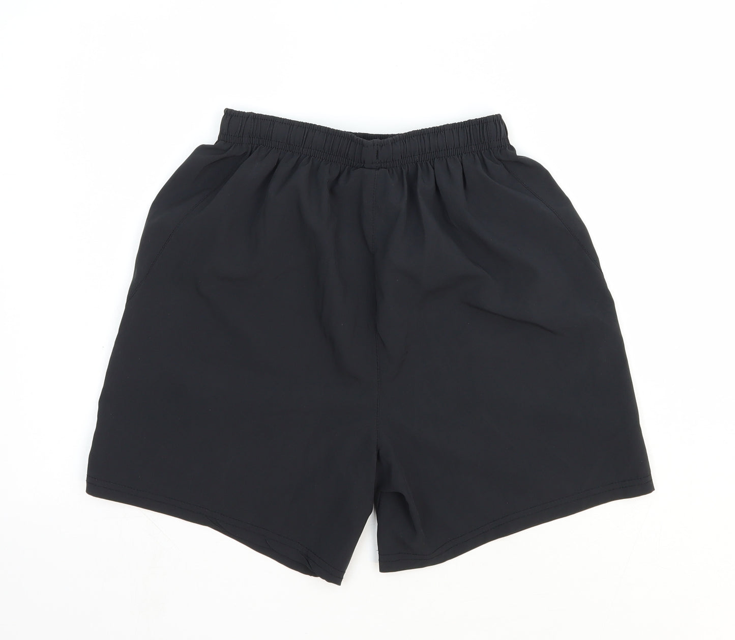 Aptus Boys Black Polyester Sweat Shorts Size 11 Years Regular Drawstring