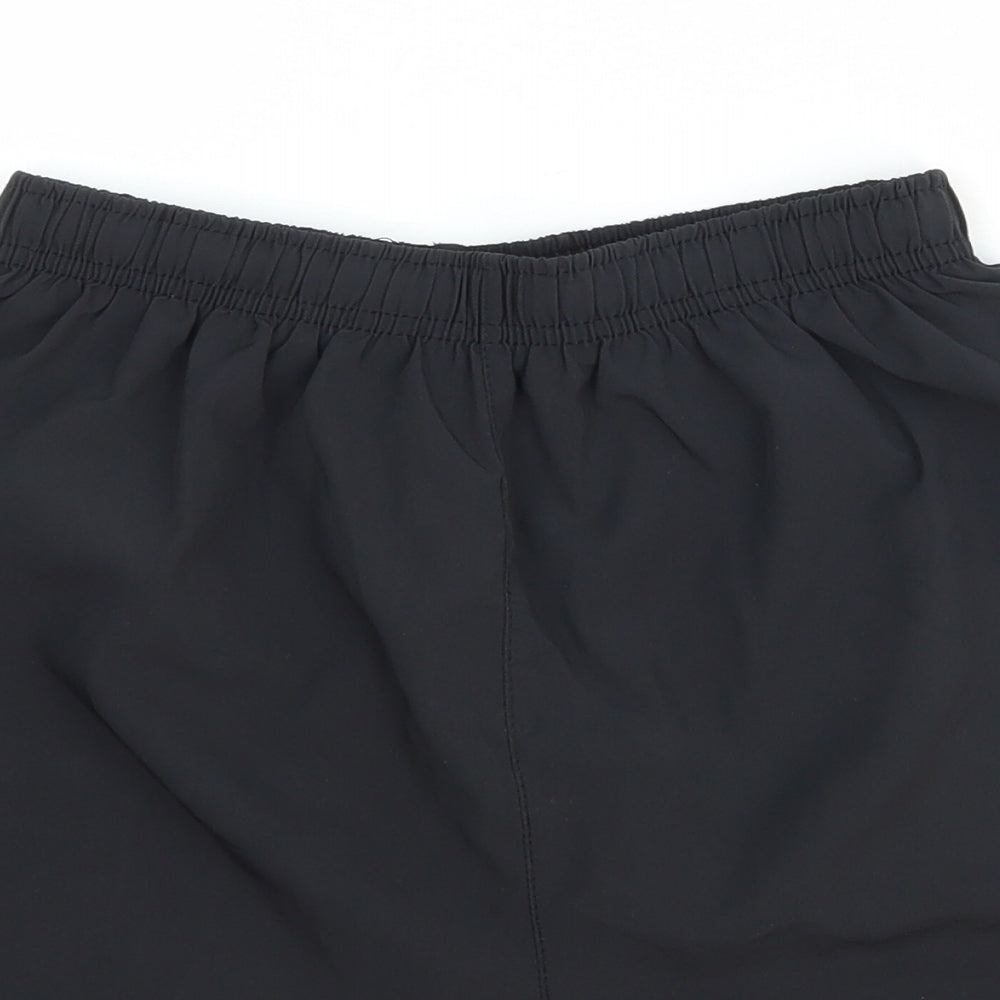 Aptus Boys Black Polyester Sweat Shorts Size 11 Years Regular Drawstring
