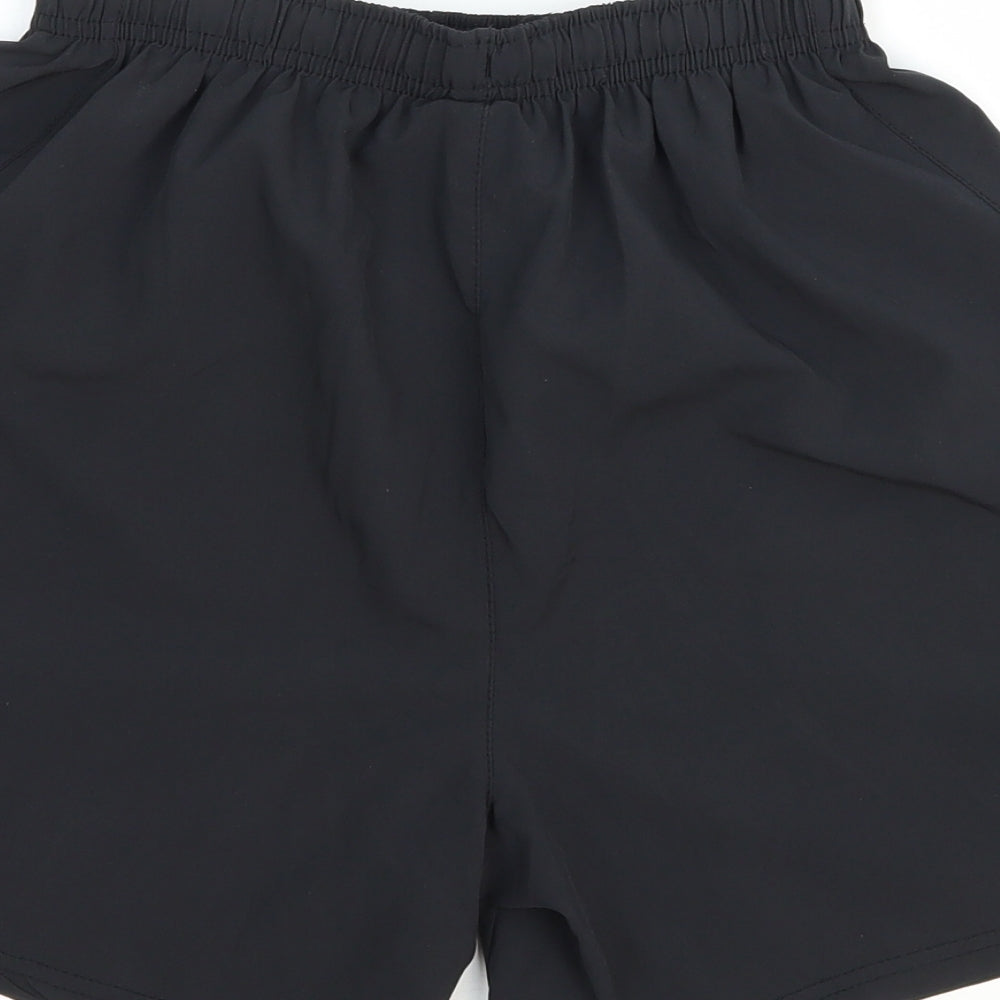 Aptus Boys Black Polyester Sweat Shorts Size 11 Years Regular Drawstring